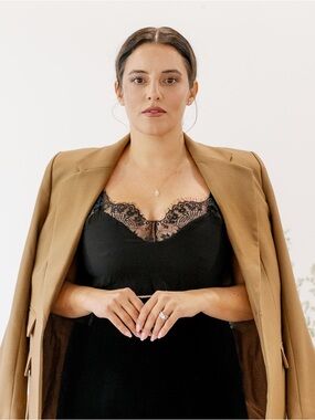 Zara Black Lace-Trim Cami